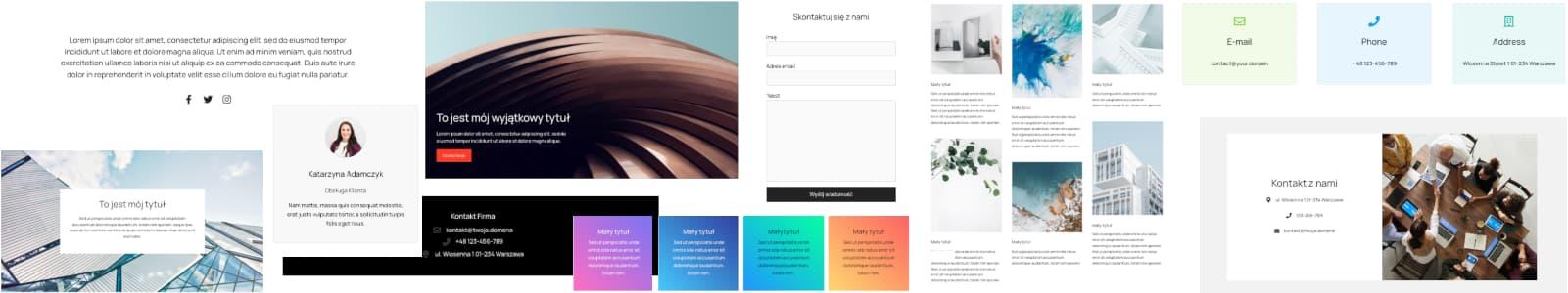 section pages patterns